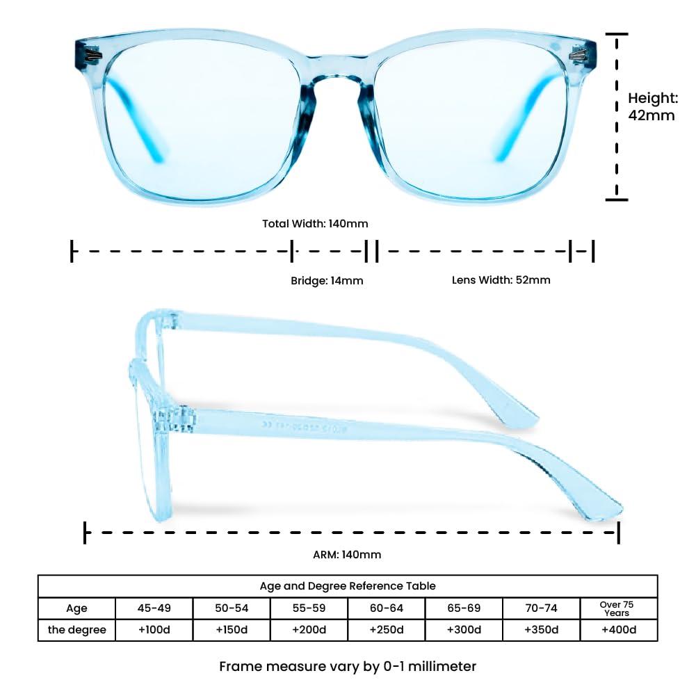 PW PW NAZARIYA Blue Ray Protection Glasses | Stylish Zero Power Glasses for Men & Women | UV Filter Glasses | Computer Glasses for Eye Protection | Lightweight | blue
