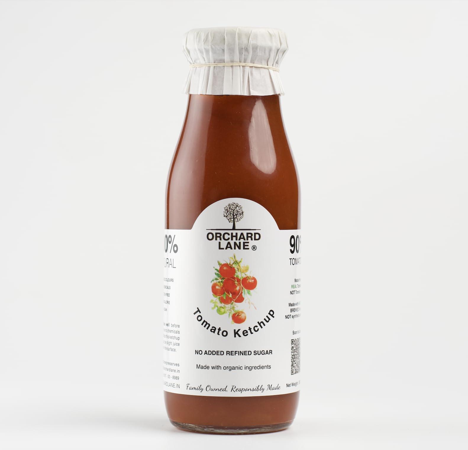 Orchard Lane Orchard Lane Healthy Tomato Ketchup Made With Jaggery And Natural Spices | Homemade Taste | No Preservatives No Msg | Gluten Free| Keto Friendly| Vegan - 350 G