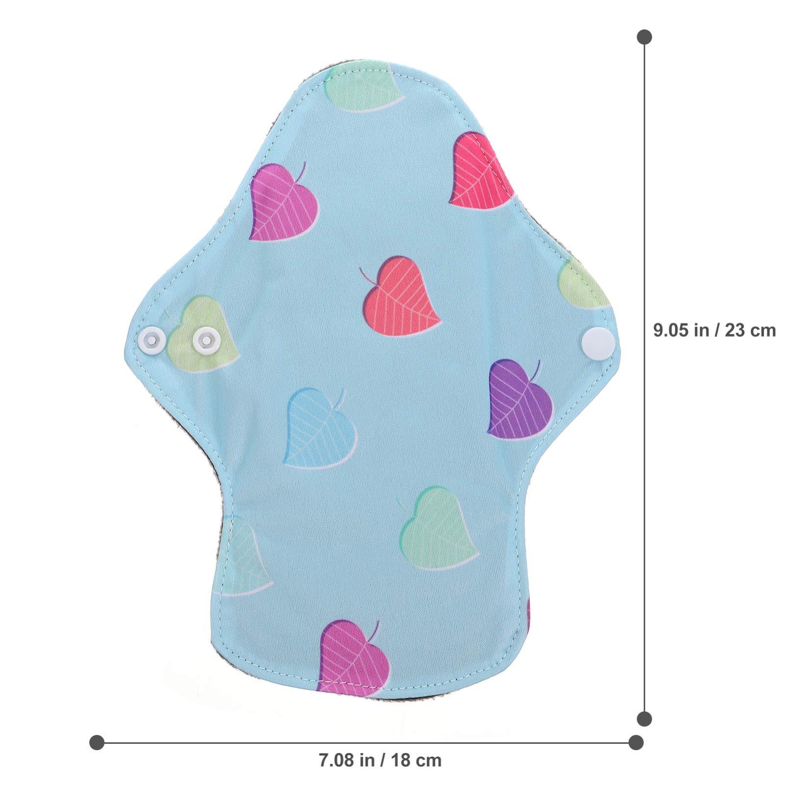 Artibetter ARTIBETTER 6Pcs Menstrual Pads Sanitary Pads Washable Bamboo Menstrual Cloth Pads Incontinence Pads with Bag for Women Girls (Random Color)