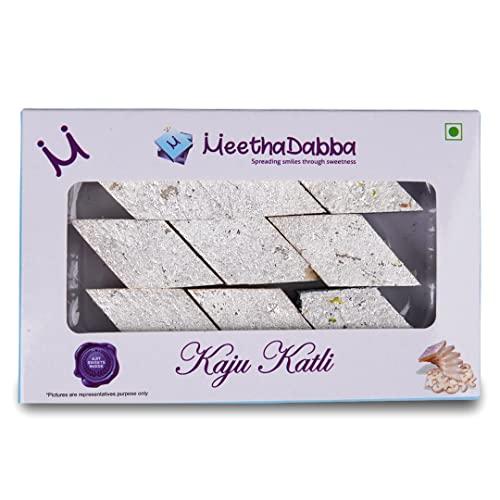 MEETHADABBA MeethaDabba Kaju Katli, Assorted Kaju Katri, Traditional Indian Sweets, Desi Mithai, 9 pcs, 100 grams