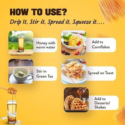 SAAN LIFE SCIENCE SAAN Honey, Raw Organic Forest Honey, Wild, Unprocessed, Unheated, Non Pasteurized, Original Honey 100% pure and Natural, Collected From Deep Forest Apis Dorsata (1200 gm (Pack of 4))