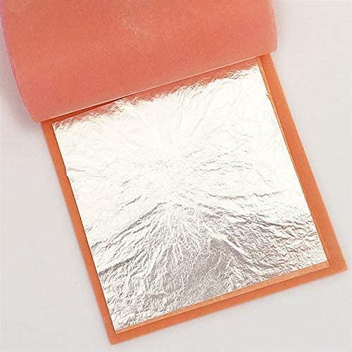 Organic Orchard Organic Orchard Chandi Vark/Silver Leaf Jumbo Sized Sheet/German Finest Silver Leaves for Sweets/Face Pack/Chandi ka Warq Glitters (100 Leaves)