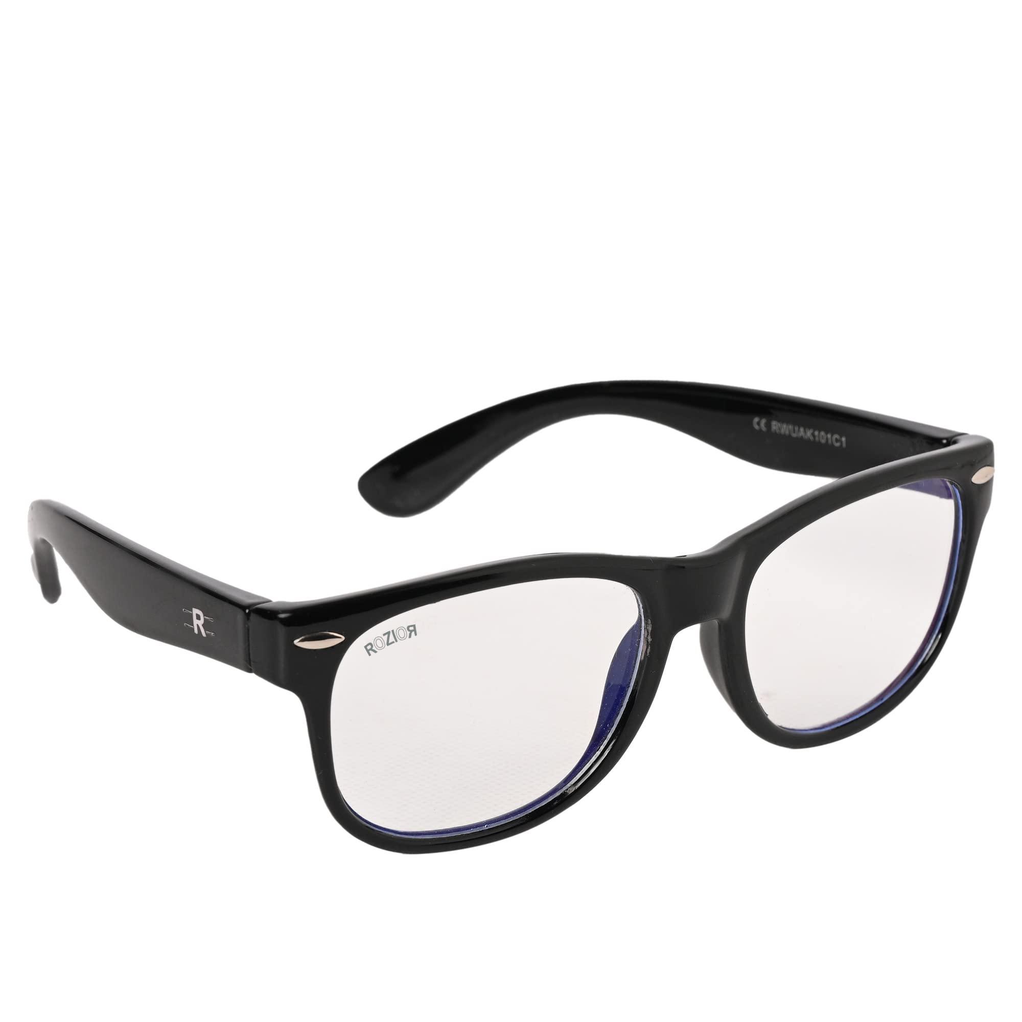 ROZIOR ROZIOR® Kids Computer & Screen Glasses | Blue Light Protection Anti-Glare | Zero Power Protection Glasses For Online Classes, Computer TV or Mobile (Model-RWUAK101C1)