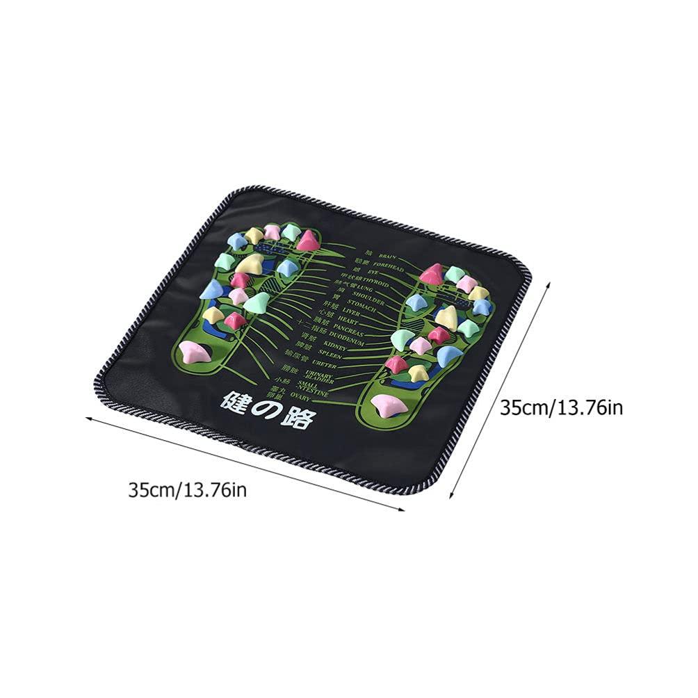 FOMIYES FOMIYES Pebble Foot Massage Mat Acupuncture Mat Reflexology Foot Massage Mat Foot Pad Reflexology Walk Massage Mat for Relax Body Acupressure Mat