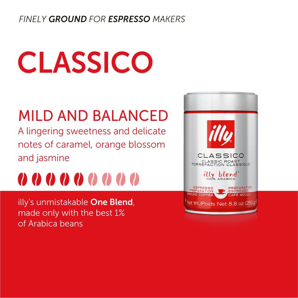 Illy Illy Ground Espresso Coffee 4.4 Oz Medium Roast