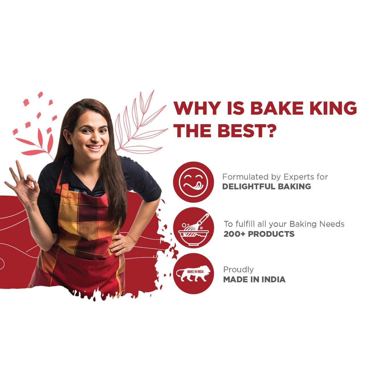 BAKE KING BAKE KING Ammonium Bicarbonate 100gm, Agent Biscuits Food Grade Hornsalt - Hartshorn Perfect for Baking (Cookies and Biscuits)