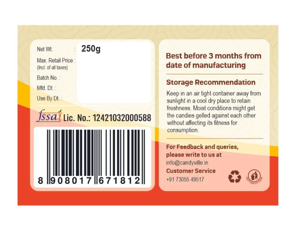 CandyVille CandyVille Peanut Chikki Combo - Each of Chopped & Crushed Peanut Chikki Jars (500g - Pack of 2 x 250g) | Traditional Sweets | Kadalai Mittai | Gazak | Made with Jaggery | No Plastic Wrappers