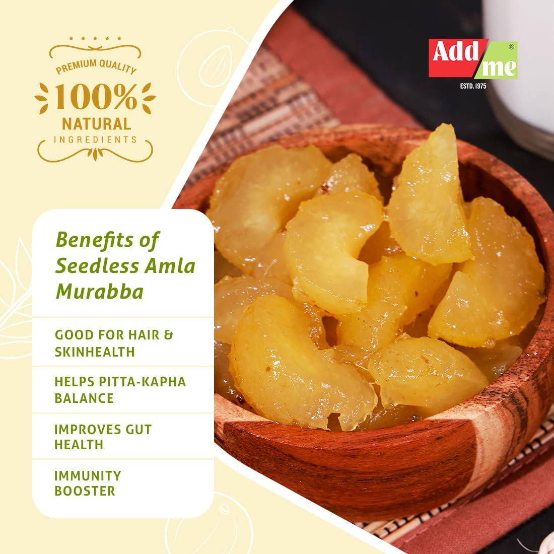 Add me Add me homemade Dry Amla Murabba without seed 1Kg, awla murabba 1Kg Fresh Vacuum Pack
