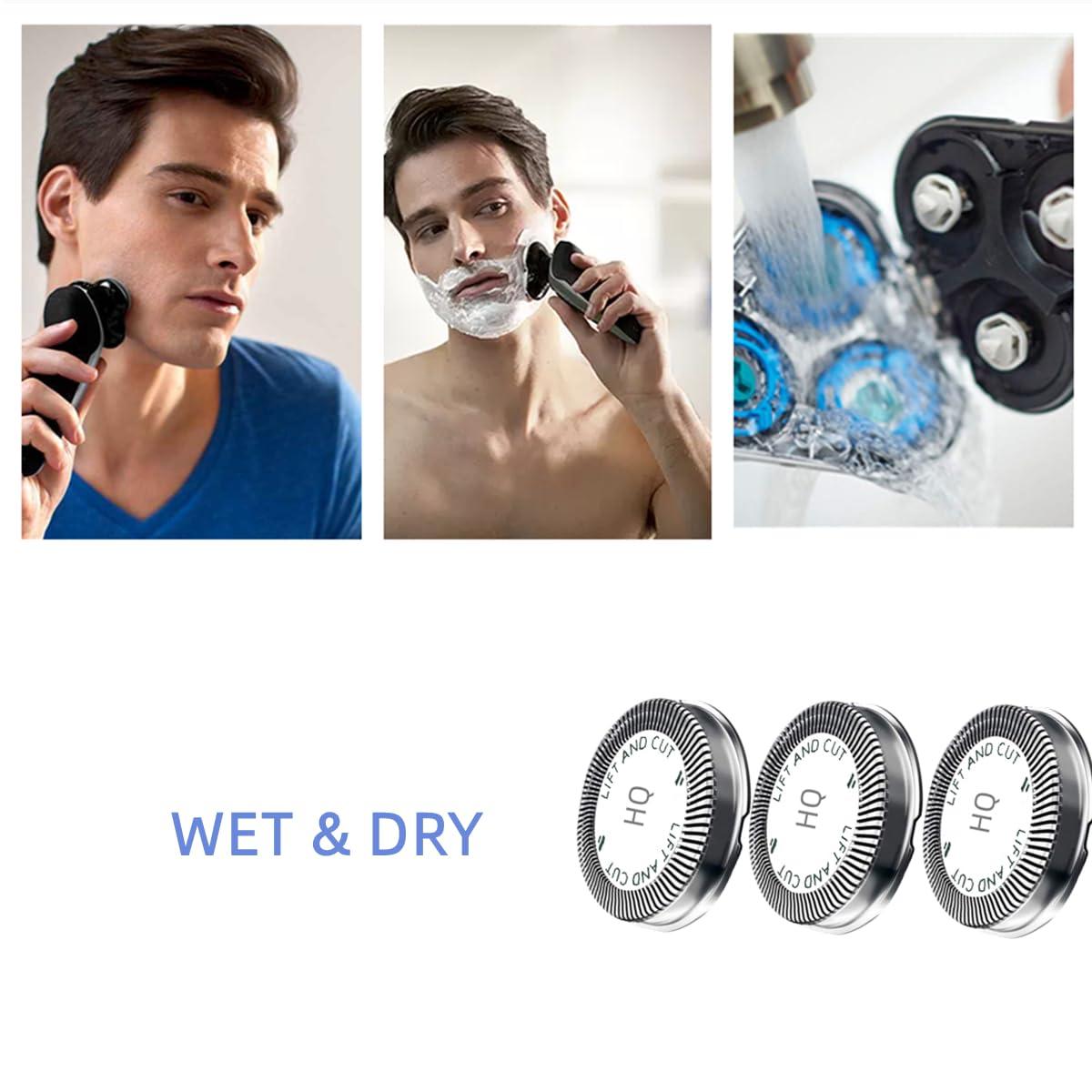 BECHY BECHY Hq56 Replacement Shaver Heads For Philips Hq3 Hq4 Hq55 Hq56 Hq6,3Pcs Replacement Shaver Head Compatible With Hq300 Hq442 Hq916 Hs190 Hq6990 Electric Shavers Etc.