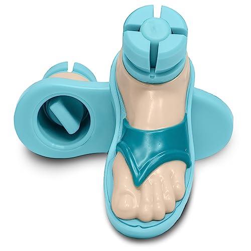 Top Glides New Beach Sandal Walker Ski Glides for 1\" Walker Tubes - 1 Pair (Turquoise)
