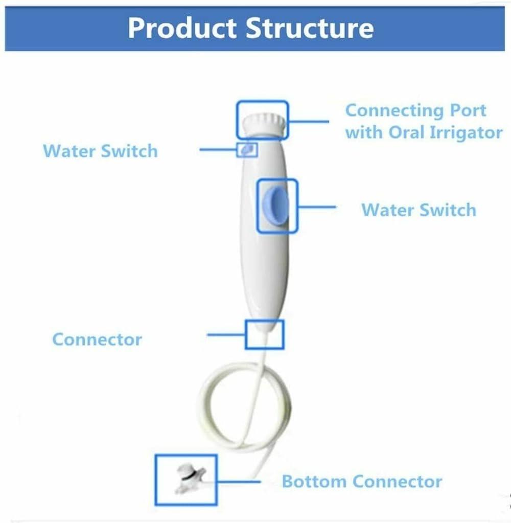 LEZHISNUG Replacement Handle/Hose for Oral Hygiene Accessories Standard Water Hose Plastic Handle fit Waterpik Oral Irrigator Wp-100 Wp-450 Wp-660 Wp-900 Oral irrigator/Ultra Waterfront