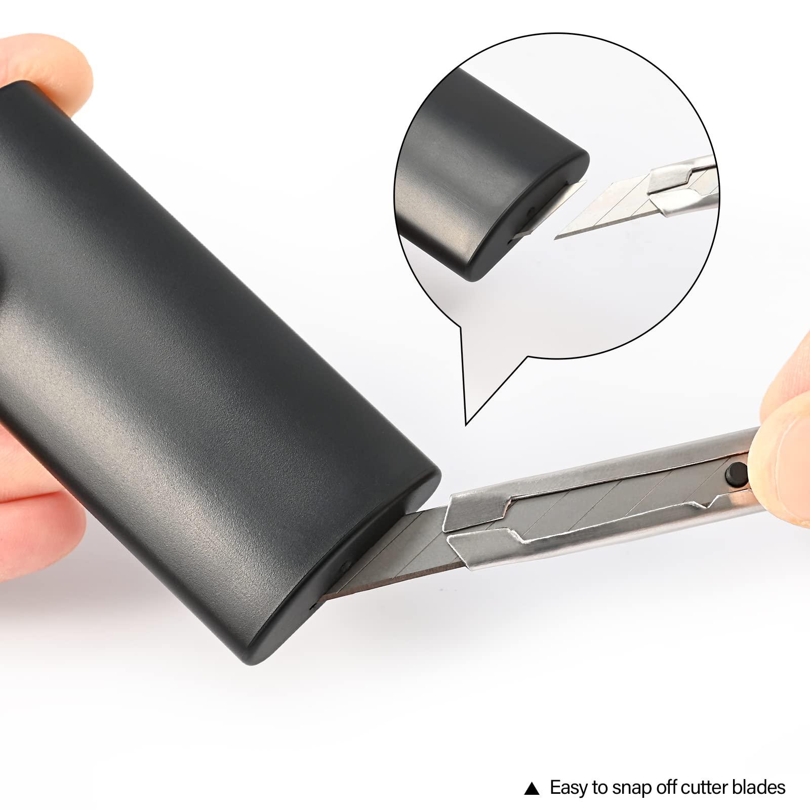 FOSHIO FOSHIO 2 Pack Razor Blade Disposal Container, Snap off Blades Safely Dispose of Used Blade Case Black Magnetic Storage Box