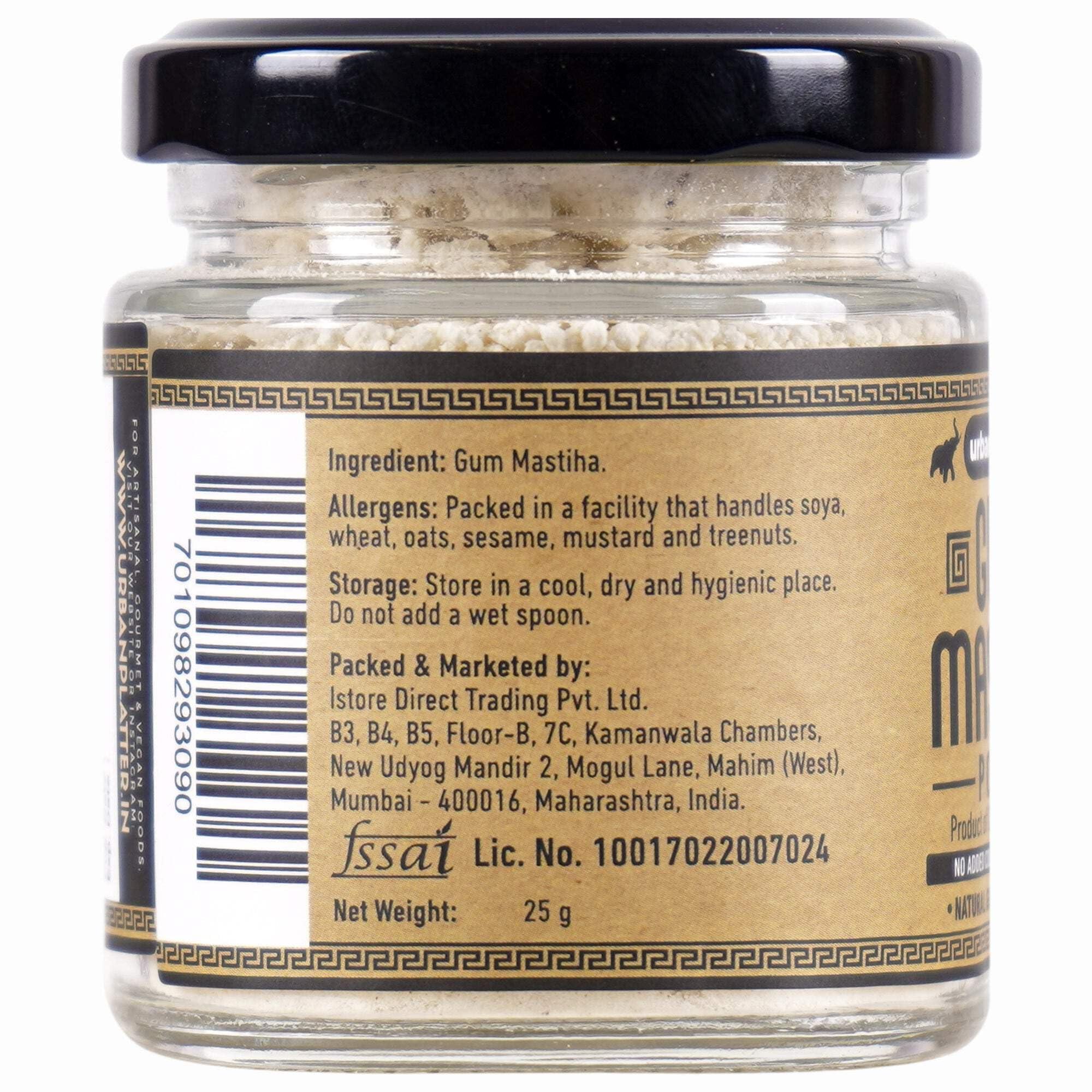 urban platter Urban Platter Gum Mastiha Powder, 25g (Powdered Mastic Gum / Mastiha of Chios Island from Greece | Pistacia Lentiscus | Aids in Digestion)