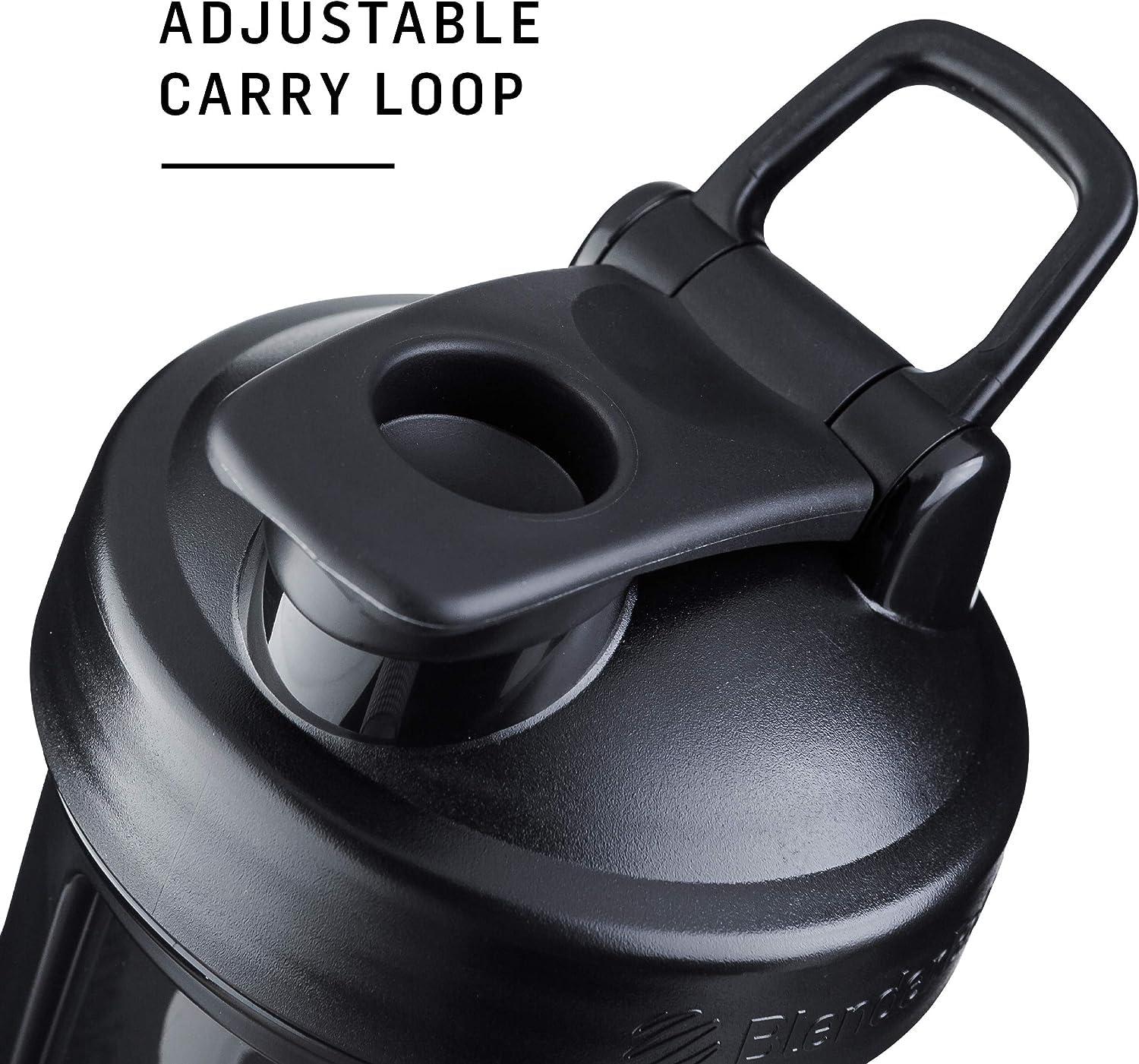 Blender Bottle BlenderBottle Classic V2 Shaker Bottle Perfect for Protein Shakes and Pre Workout, 28-Ounce, Grey/Black, Black Shadow