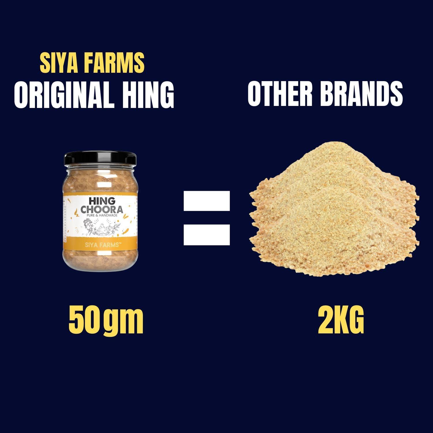 Generic Siya Farms original hing Choora(asafoetida powder) - 50gm | Made in hathras