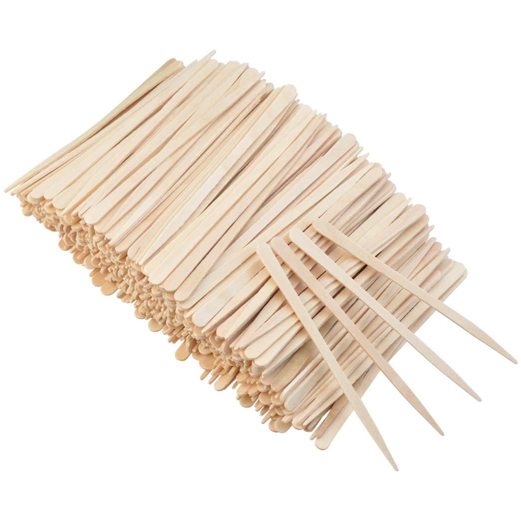 1000 1000 Pieces Small Wax Sticks Wood Waxing Spatulas Applicator Sticks Wooden Craft Sticks Hair Nose Wax Stick for Hair Body Eyebrow Removal