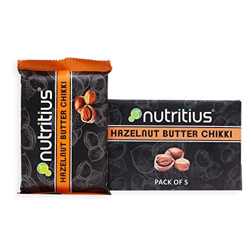 Nutritius Nutritius Hazelnut Butter Chikki, 125 grams (Pack Of 10) - Family Pack
