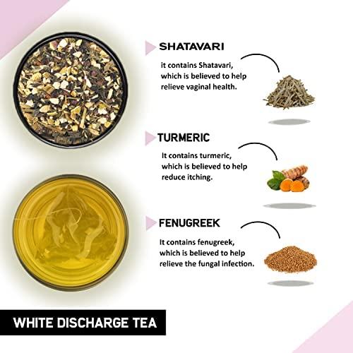 TEACURRY White Discharge Tea (2 Months, 60 Tea Bags) - Helps with White Discharge, Itching, Burning Sensation