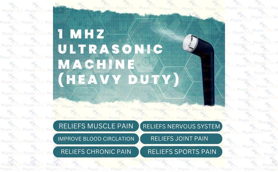 Physio Trust PHYSIO TRUST Digital Ultrasonic/Ultrasound 1 Mhz Machine with Timer 1 Year Warranty