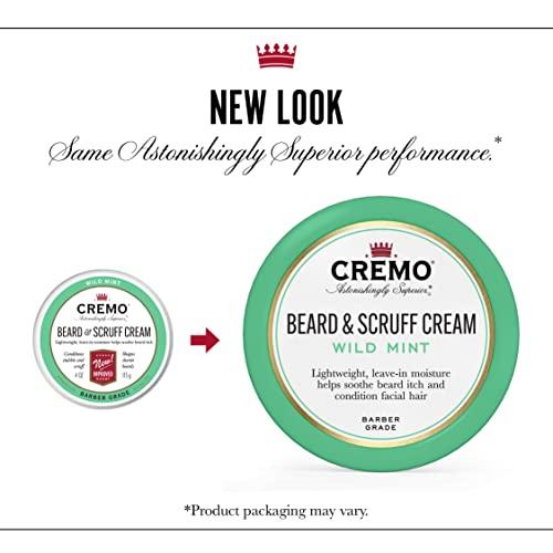Cremo Cremo Beard & Scruff Cream, Astonishingly Superior, Best for all Lengths of Facial Hair, 4 oz Can