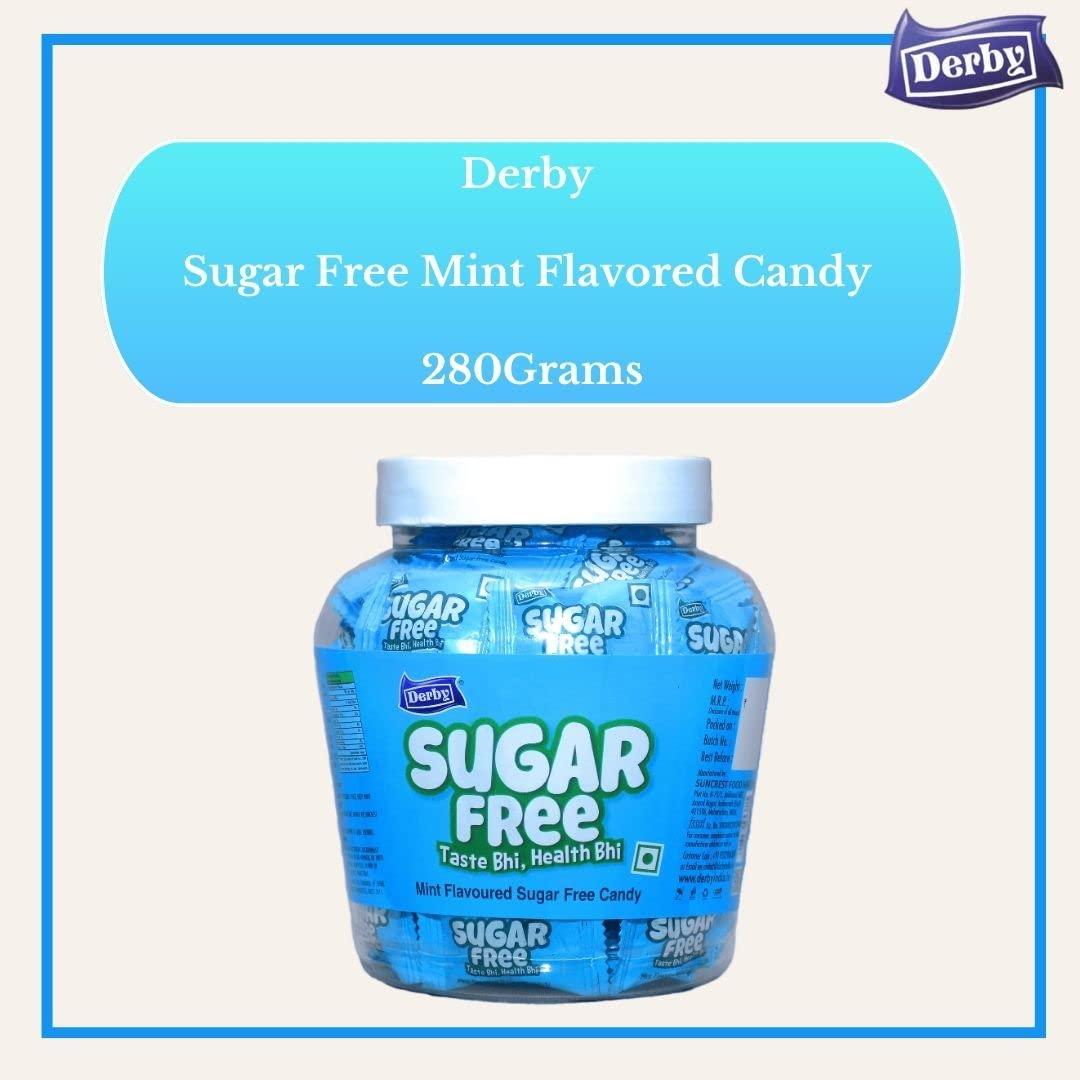 Derby Derby Sugar-Free Mint Candy Jar (100pcs) & VitaCin Poly (100pcs) / Suitable for All/Enriched with Vitamin C/No Sugar Candy. / Combo Pack of 2 / 650Gms