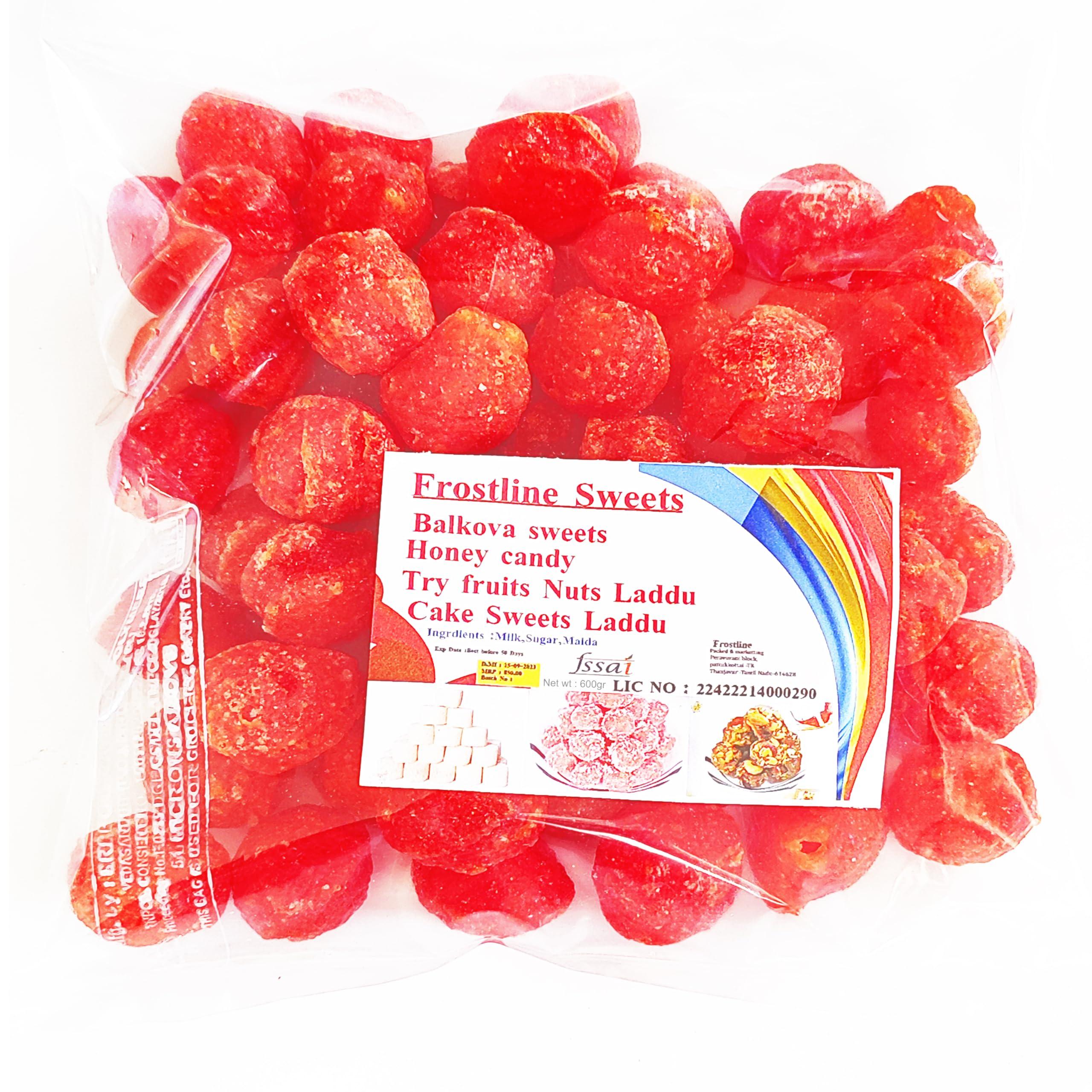 Generic Frostline Honey candy recipe (600 gram) Traditional pettikadai thaen mittai home made sweet sugar candy honey for 90\'s 80\' kids