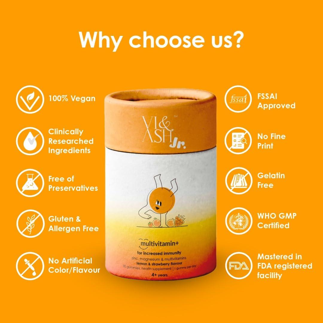 VI & ASH VI & ASH MV+ - NOURISH YOUR GROWTH - Supports Immune Health | Enhances Cognitive Development | Tasty and Fun | Balances Energy Levels | Promotes Overall Well-being - 90-Day-Pack