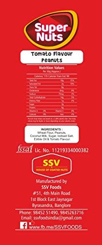 SUPER NUTS SSV SUPER NUTS | Bangalore Famous |Healthy Peanuts | Rich in Protein | Delicious snacking |Pack of 4| 90 Gms Each Pack | Coconut Flavour