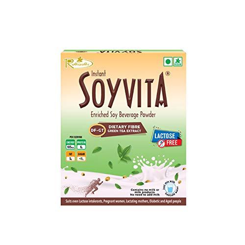 Soyvita SOYVITA - Dietary Fibre Green Tea Extract | Lactose Free | Vegan | ENRICHED Soy Beverage Powder | Serves-20 (500 GMS)