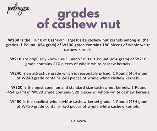 Palmyra Palmyra Special Whole Cashew Nuts W320 500g | Kaju | Nuts & Dry Fruit | Meva | Tasty, Crunchy, High Fiber Healthy Snack (500g)