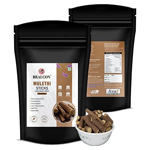 BRALCON BRALCON Mulethi Stick For Eating - 100g | Liquorice Roots | Yastimadhu Licorica Sticks | Licorice Roots | Jeshthamadha Use for immunity Booster