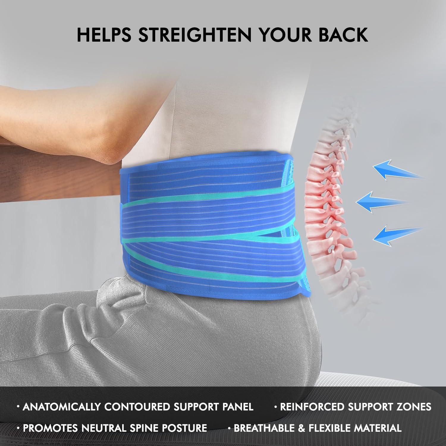 Flamingo Flamingo Premium Lumbar Sacro Support (L.S.Belt), Blue (L)