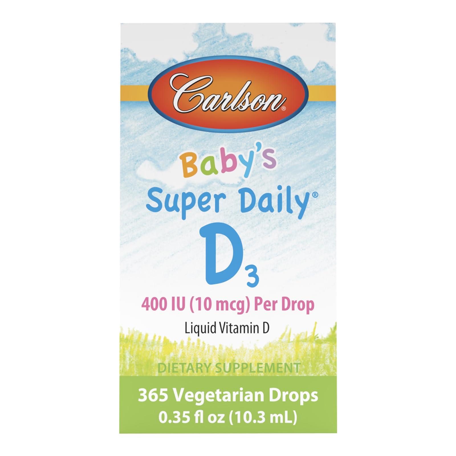 Carlson Laboratories Carlson Labs Carlson Laboratories Super Daily D3 for Baby 400IU Supplement, 10.3 ml, 0.35 Fluid Ounce