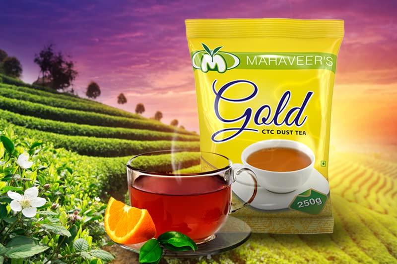 MAHAVEER'S TEA Mahaveer's Gold Premium Tea | Strong and Fresh | Kadak Chai Patti | Golden Assam Tea 500 Gm