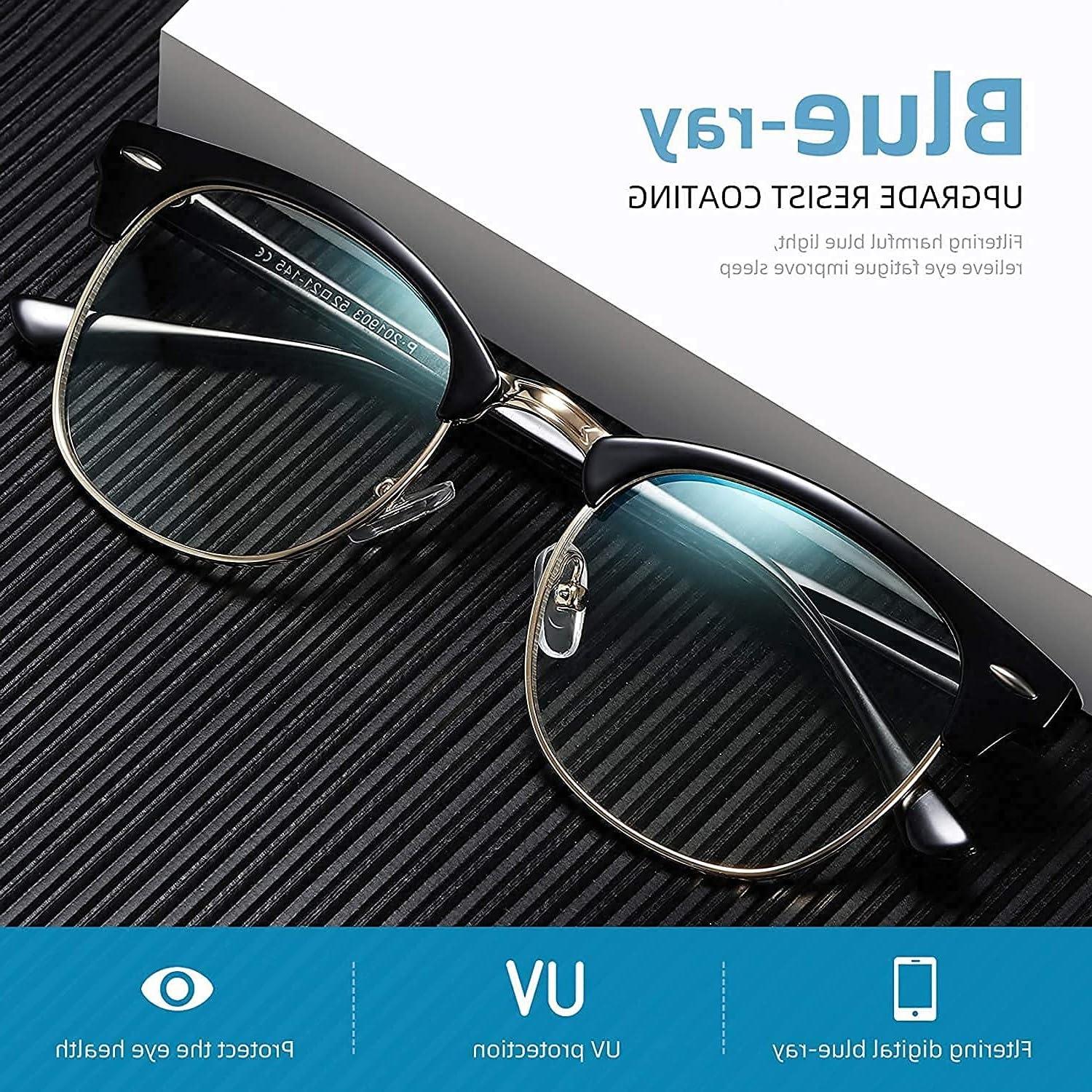 CREEK CREEK Blue Light Blocking Blue Cut Anti Glare Round Glasses Men and Women for Eye Protection from UV by Computer/Tablet/Laptop/Mobile