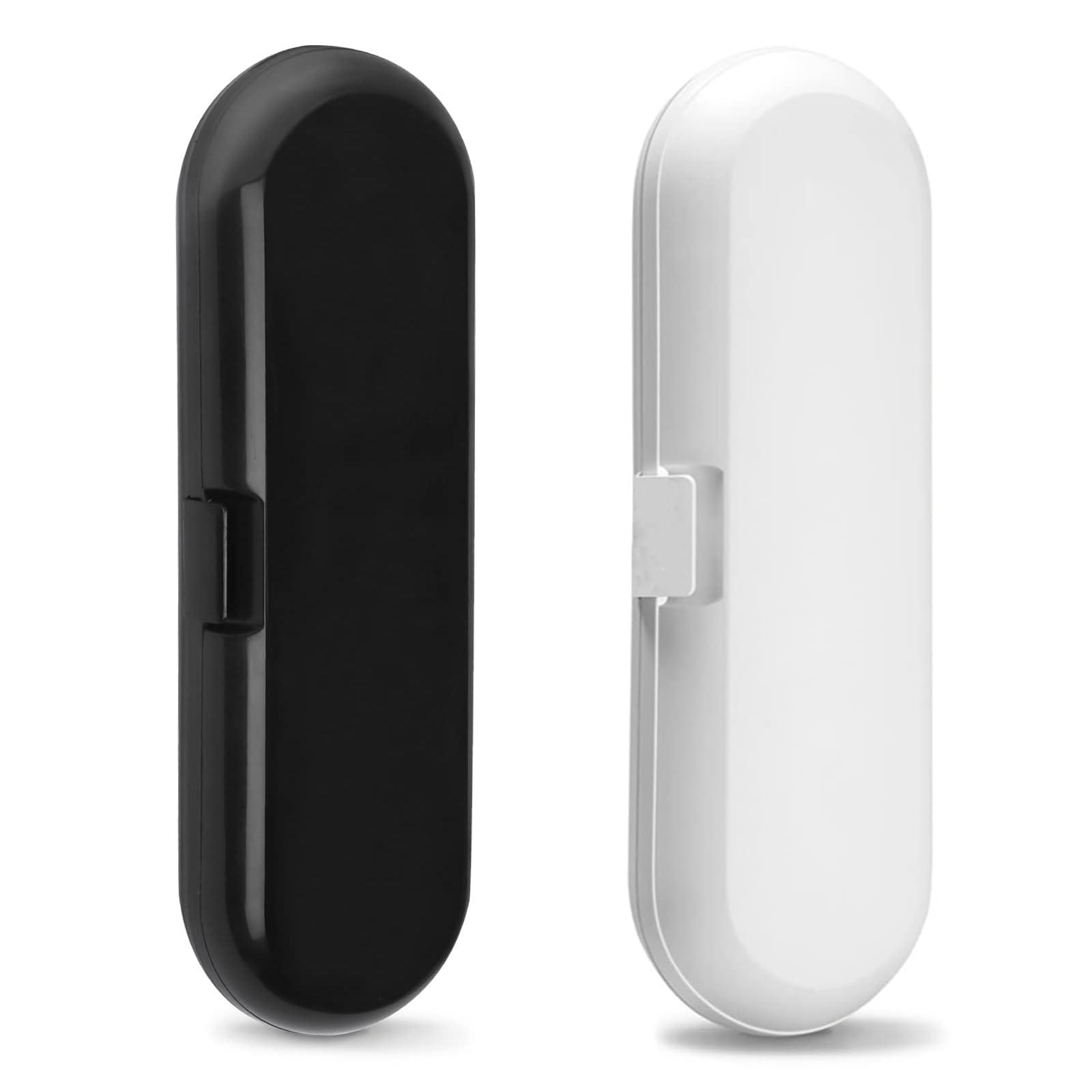 Fowecelt Fowecelt 2 Pack Oral B Electric Toothbrush Travel Case, Fits Oral-B Pro 1000, Pro 2000, Pro 3000, Pro 1500 Electric Toothbrush, Portable Hard Plastic Toothbrush Holder Cover Bag (Black & White)