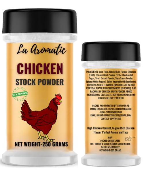 La Aromatic La Aromatic Chicken Stock Powder,250 Grams (Makes Chicken Stock, Perfect for Cooking, Stock de Poulet)