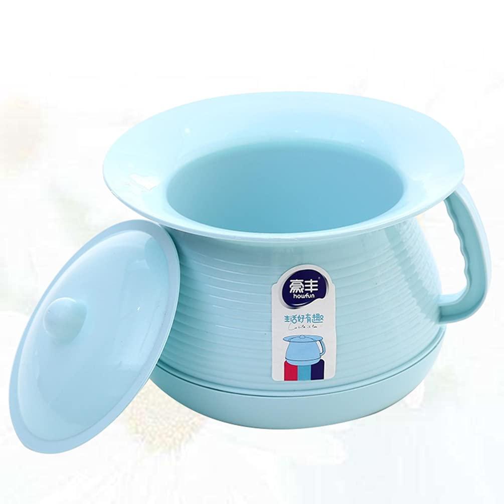 HEALLILY HEALLILY Potty Urinal Chamber Pot Bedpan Urinal Bottle Urine Pot Pee Bottle Urinal Bottle Urine Pots Urine Bucket Mobile Toilet for Kids Female Blue