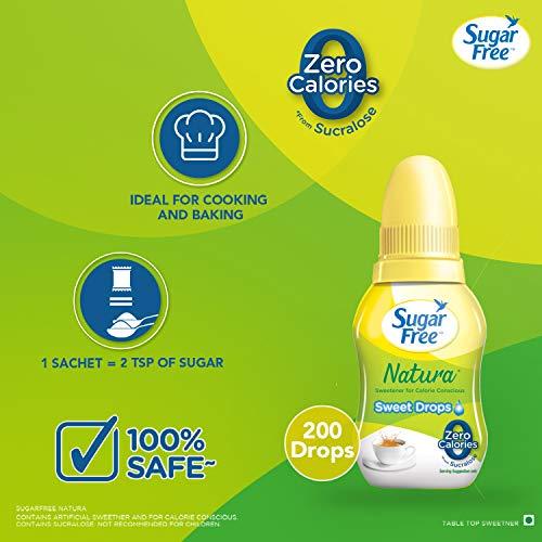 Sugar Free Sugar Free Green 100% Natural Sweetener and Sugar Substitute - 300 Pellets & Natura - Sweet Drops 10ml