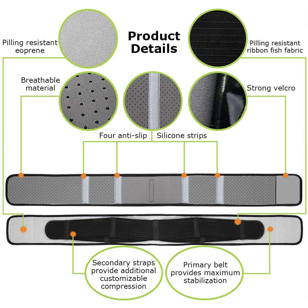 Hannea HANNEA Sciatica Pain Relief Belt for Women and Men, Hip Belt for Back Pain - Support and Alleviate Si Joint, Pelvic Support Strap, Breathable Waist Lumbar Lower Back Brace for Sciatica