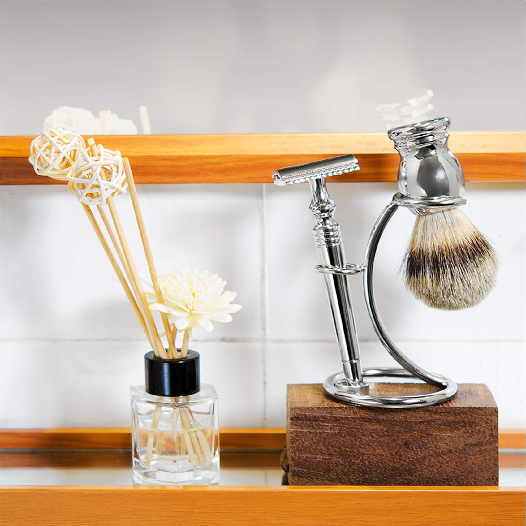 Grandslam Shaving Razor and Brush Stand Classic Holder for Safety Razor Storage Shave Brush Holder