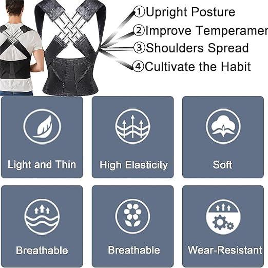 ECANVAS ECANVAS Backbone Straight Belt: Ultimate Support for Back Pain | Breathable Lumbar Support Brace | Adjustable Compression for Comfortable Wear | Relieve Aches and Enhance Posture Today!