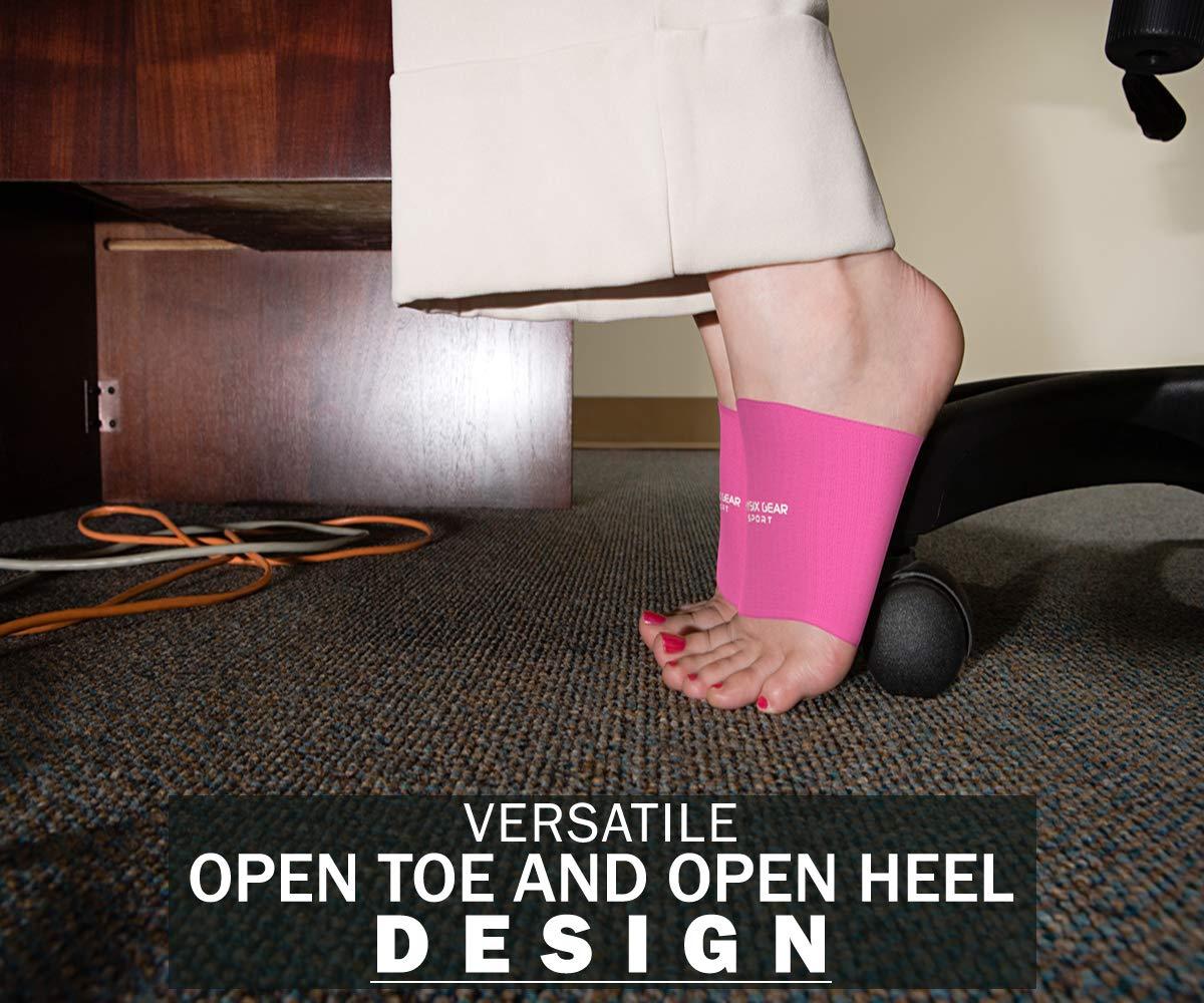 Physix Gear Sport Physix Gear Arch Supports for Plantar Fasciitis - Best Foot Sleeve for Foot Arch Support & Arch Support Brace - Unisex Arch Support Sleeve - Compression Arch Sleeves, Foot Arch Supports Pink S