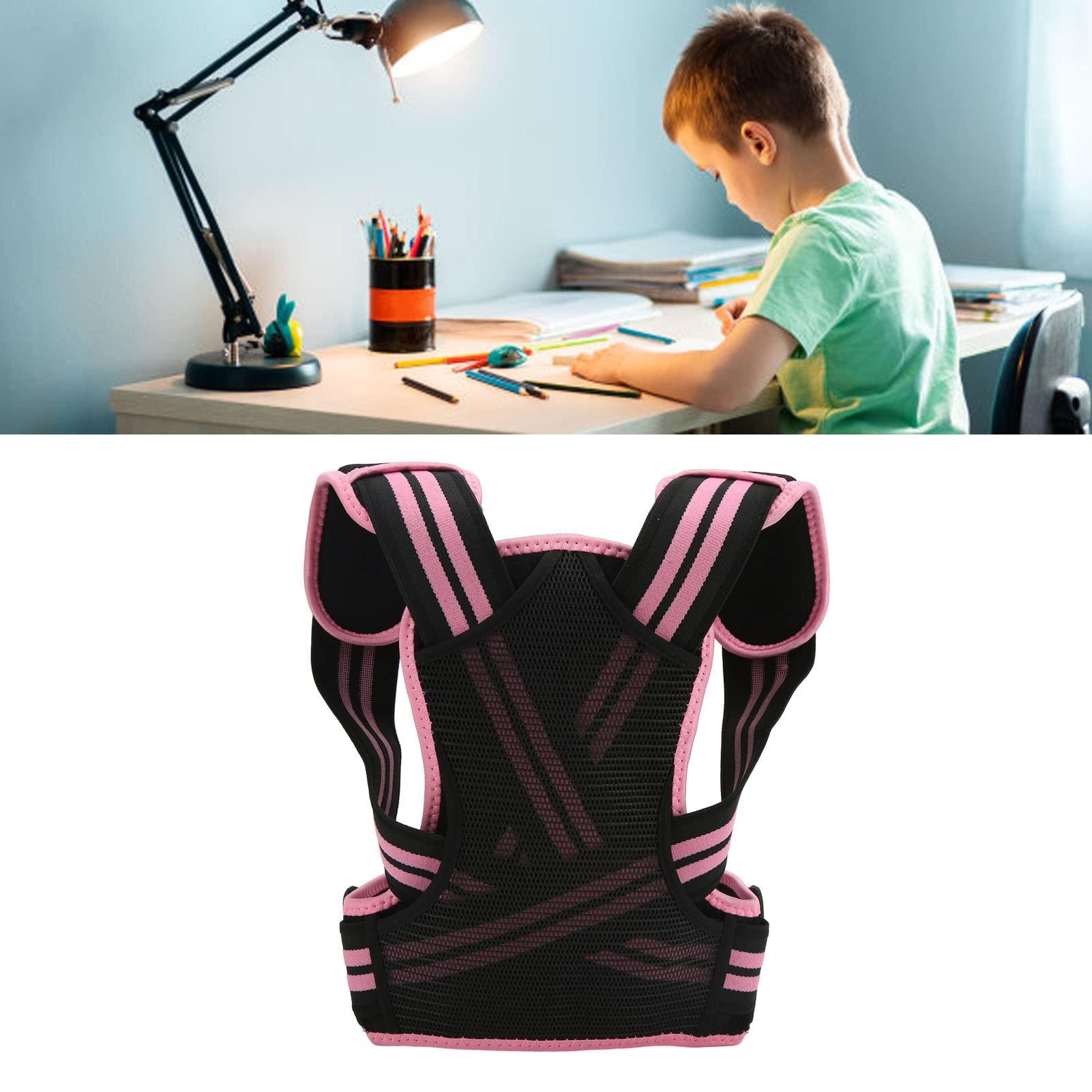 FOFY Posture Corrector, Back Straightener Easy Wearing Extended Shoulder Strap for Girl (Pink)