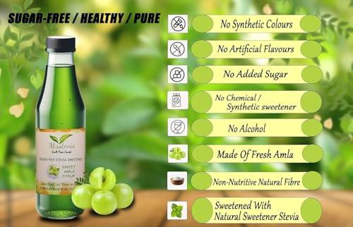 MISSTEVIA GUILT FREE SWEET Misstevia Combo Pack of Sugar Free Sweet AMLA JUICE/SYRUP & Spicy and Sweet Amla Goli
