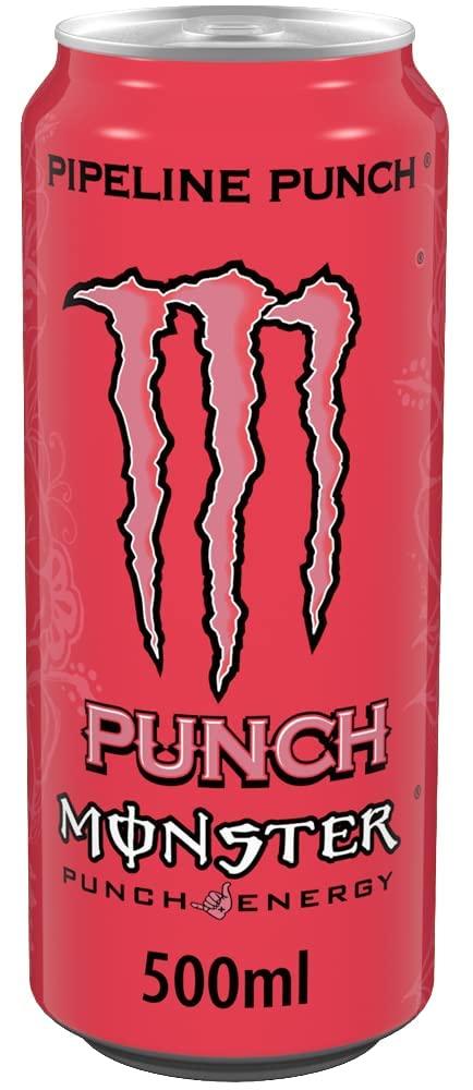 Monster Energy Monster Pipeline Punch Carbonated Energy Drink With A Refreshing Punch Flavor, Orange And Guava 500ml (Pack Of 12)