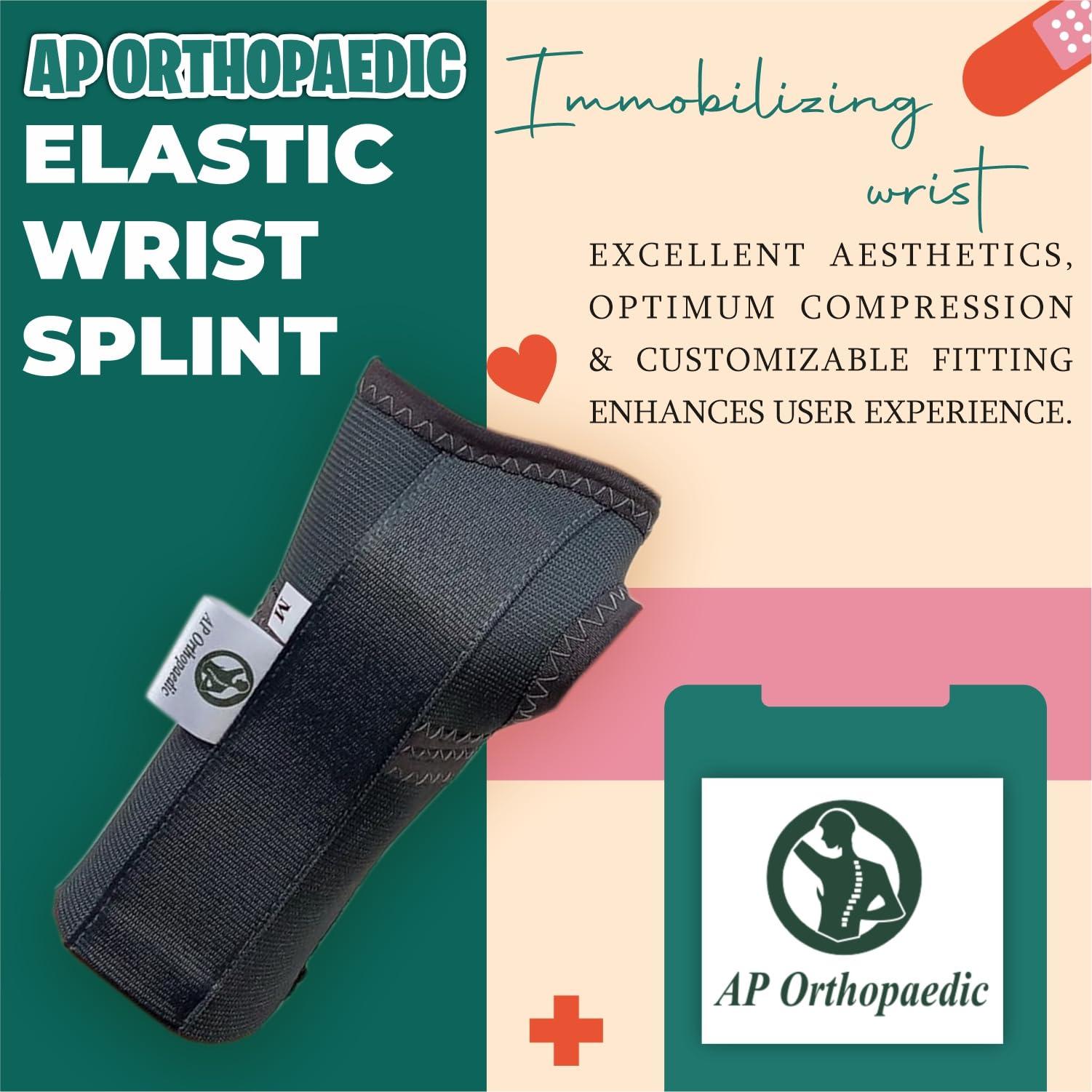 AP ORTHOPAEDIC AP ORTHOPAEDIC Elastic wrist splint for left hand grey Sprain Carpal Tunnel Splint Support Wrist Brace Protector Elastic wrist splint for left hand grey (S)