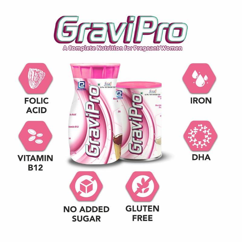 GraviPro GraviPro_CF Protein Blends (500 g, Chocolate Flavour, For Pregnant Women)