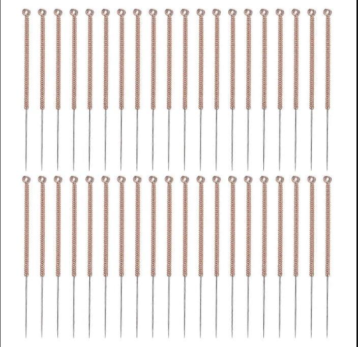 ACS Acupuncture Needles Copper Handle 25 Needle 5 Tube pack of 100 (Size 0.25 x 75 mm) 4 inch needle