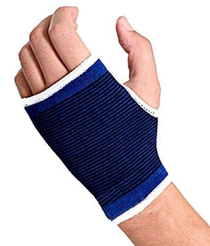 MARK AMPLE MARK AMPLE® Elastic Palm Wrist Glove Hand Grip Support Protector Brace Sleeve Support (Free Size, Blue)